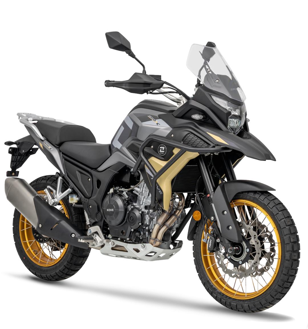 KOVE 510X – motocykl adventure, widok z boku