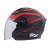 KASK OTWARTY TYP JK528 CZARNO CZERWONY MAT XS AWIN-101754
