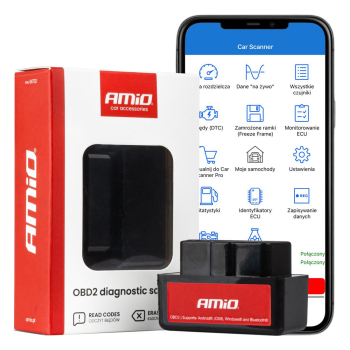 Skaner tester interfejs diagnostyczny AMiO OBD2 BT