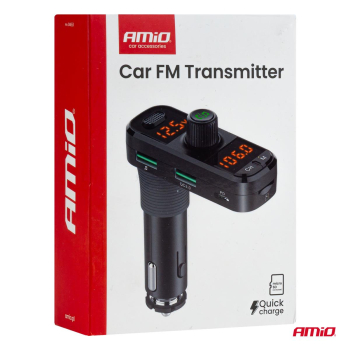 Transmiter samochodowy FM 2×USB-A 1×USB-C mircoSD -101349