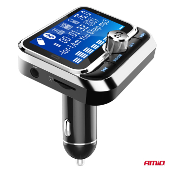 Transmiter samochodowy FM z pilotem 2×USB-A 12V 24-101397