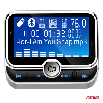 Transmiter samochodowy FM z pilotem 2×USB-A 12V 24-101398