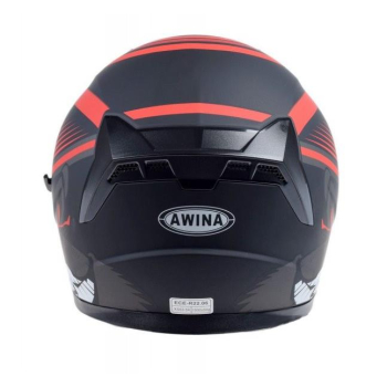 KASK OTWARTY TYP JK528 CZARNO CZERWONY MAT XS AWIN-101756