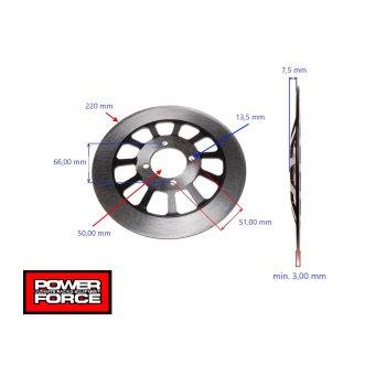 TARCZA HAMULCOWA PRZEDNIA POWER FORCE SUZUKI GN 12-112512