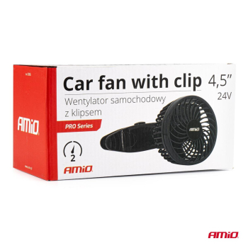 Wiatrak samochodowy wentylator z klipsem 24V AMIO--128535