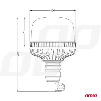 Lampa ostrzegawcza błyskowa kogut 24 LED W25P 12V -128588