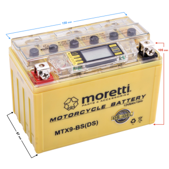 Akumulator Moretti AGM (I-Gel) MTX9-BS ze wskaźnik-129204