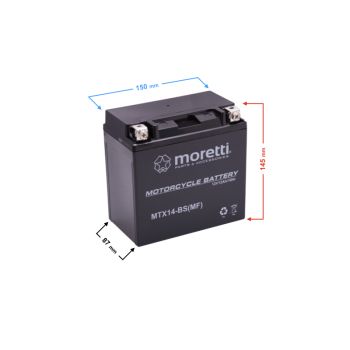 Akumulator Moretti AGM (Gel) MTX14-BS-130334