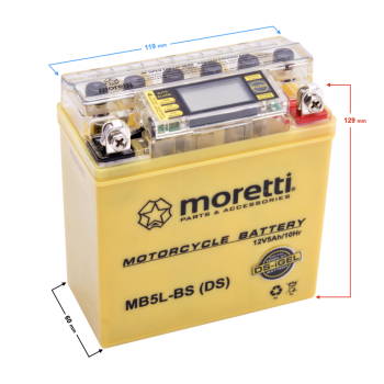 Akumulator Moretti 12V AGM (I-Gel) MB5L-BS /12N5-3-130355