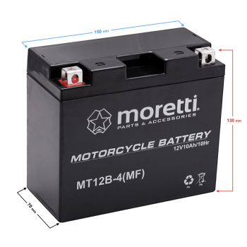 Akumulator Moretti AGM (Gel) MT12B-130359