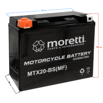 Akumulator Moretti AGM (Gel) MTX20-BS-130362