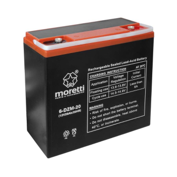 Akumulator Moretti (Gel) 20Ah 6-DZM-20 12V skuter -130439