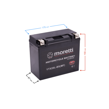 Akumulator Moretti AGM (Gel) MTX20L-BS-130467