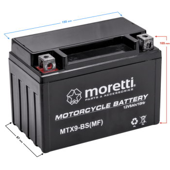 Akumulator Moretti AGM (Gel) MTX9-BS-130791