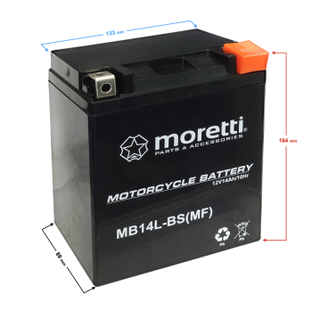 Akumulator Moretti AGM (Gel) MB14L-BS MF /12N14-3A-130830