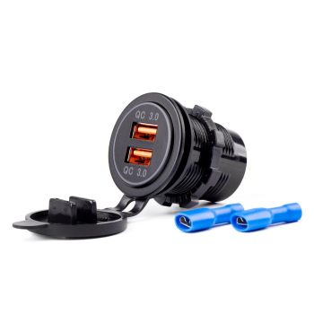 Wodoodporna ładowarka z gniazdami 2x USB 12V 24V M-131671