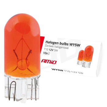 Żarówki halogenowe WY5W T10 5W W2.1x9.5d AMBER 12V-131753
