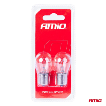 Żarówki halogenowe P21W BA15s 12V 2szt. blister AM-132535