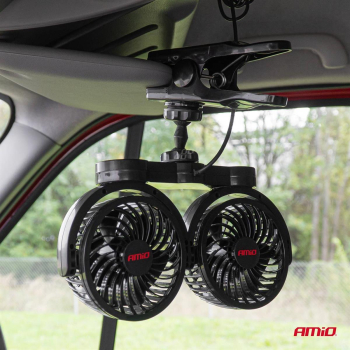 Wentylator wiatrak samochodowy z klipsem 12V AMIO--133999