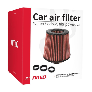Filtr powietrza stożkowy uniwersalny czerwony/carb-134876