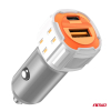 Ładowarka samochodowa USB-A+ USB-C 38W AMIO-03883-135324