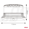 Lampa ostrzegawcza błyskowa kogut LED W28M 12V 24V-135360