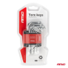 Klucze TORX krótkie CRV 9 szt. AMIO-01040-135413