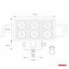 Lampa robocza LED szperacz AWL02 6 LED 12V 24V AMI-135432
