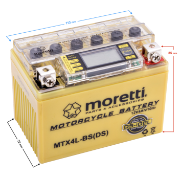 Akumulator Moretti 12V AGM (I-Gel) MTX4L-BS / MB4L-135151
