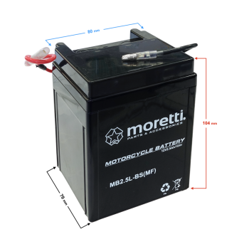 Akumulator Moretti AGM (Gel) MB2,5L-C-135246