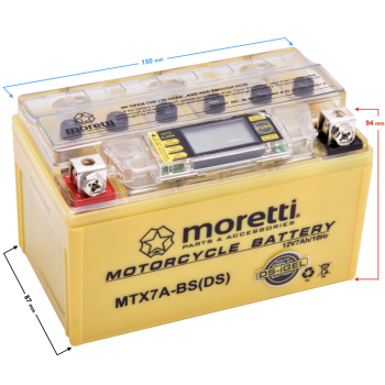 Akumulator Moretti AGM (I-Gel) MTX7A-BS ze wskaźni-135308