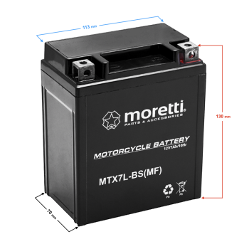 Akumulator Moretti AGM (Gel) MTX7L-BS-135320