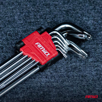 Klucze TORX długie 230 mm 9 szt. TKL AMIO-01039-135410
