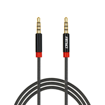 Kabel AUX MINI JACK 3,5mm oplot 100cm AMIO-03269-135458