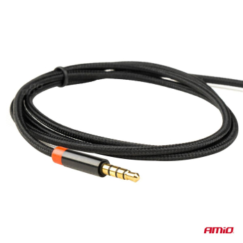 Kabel AUX MINI JACK 3,5mm oplot 100cm AMIO-03269-135462