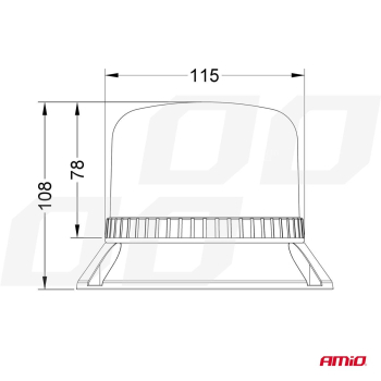 Lampa ostrzegawcza błyskowa kogut 60 LED W22M 12V -136208