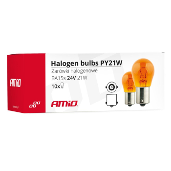 Żarówki halogenowe PY21W BA15s 24V 21W AMBER 1 szt-137420