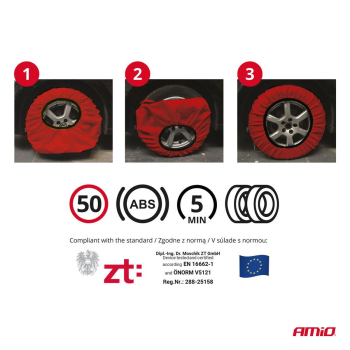 Łańcuchy śniegowe tekstylne 3D 2szt. rozmiar XXL E-137500