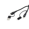 Kabel USB USB-C 3w1 iphone Lightning USB USB-C 1m -138088