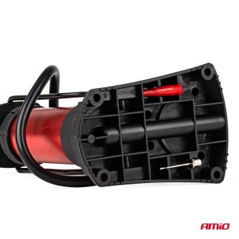Pompka nożna MINI PU03 metalowa z manometrem AMIO--138008
