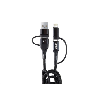 Kabel USB USB-C 3w1 iphone Lightning USB USB-C 1m -138086