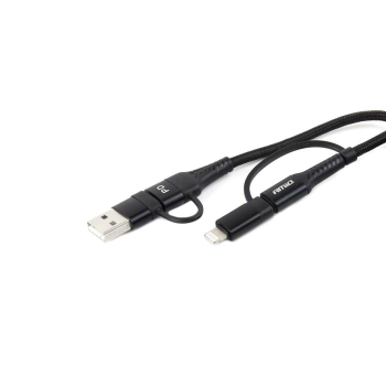 Kabel USB USB-C 3w1 iphone Lightning USB USB-C 1m -138087