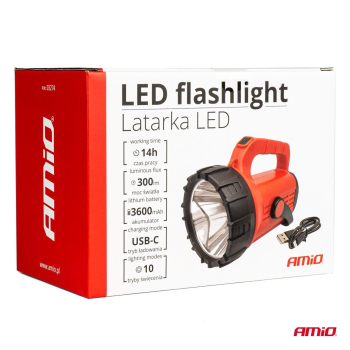 Latarka akumulatorowa powerbank T6 COB 10 trybów A-138201