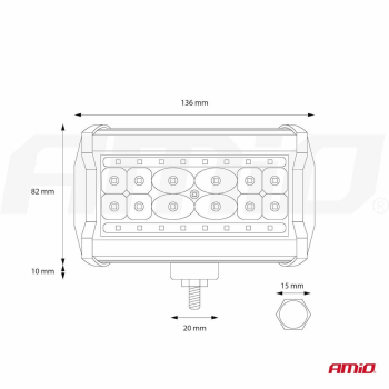 Lampa robocza LED szperacz AWL09 28 LED 12V 24V AM-138381