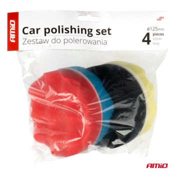 Zestaw do polerowania gąbki polerskie na rzep 4 sz-139033