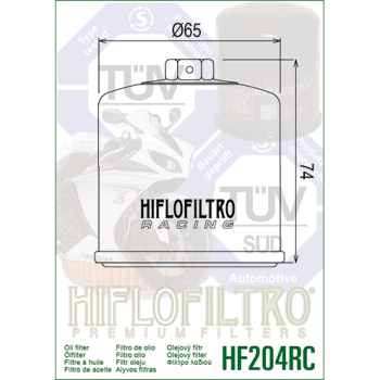 FILTR OLEJU HIFLO HF204RC RACING HONDA/ KAWASAKI/ -139340