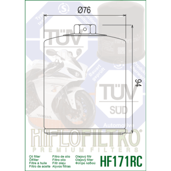 FILTR OLEJU HIFLO HF171CRC HARLEY-DAVIDSON / BUELL-139410