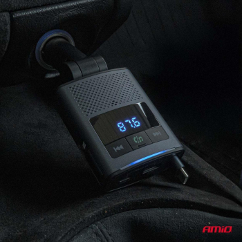 Transmiter samochodowy FM 1×USB-A 1×USB-C 12V 24V -139428