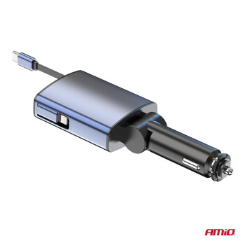 Transmiter samochodowy FM 1×USB-A 1×USB-C 12V 24V -139430