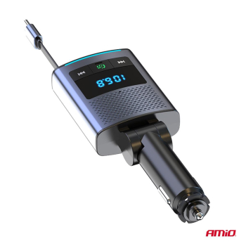 Transmiter samochodowy FM 1×USB-A 1×USB-C 12V 24V -139433